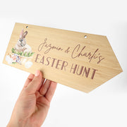 Personalised Bamboo Easter Egg Hunt Sign