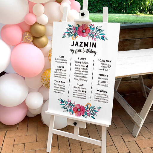Printed A1 Size Birthday Welcome Sign