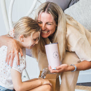 Insulated custom travel mug in multiple colours, engraved with name or message for Mum, Aunty or Nana