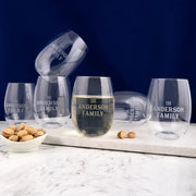Durable personalised wine glasses perfect for parties and poolside use