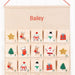Personalised Embordered Name Christmas Fabric Advent Calendar