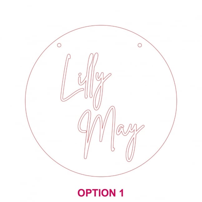 Laser Cut Wooden Name Plaque Sign