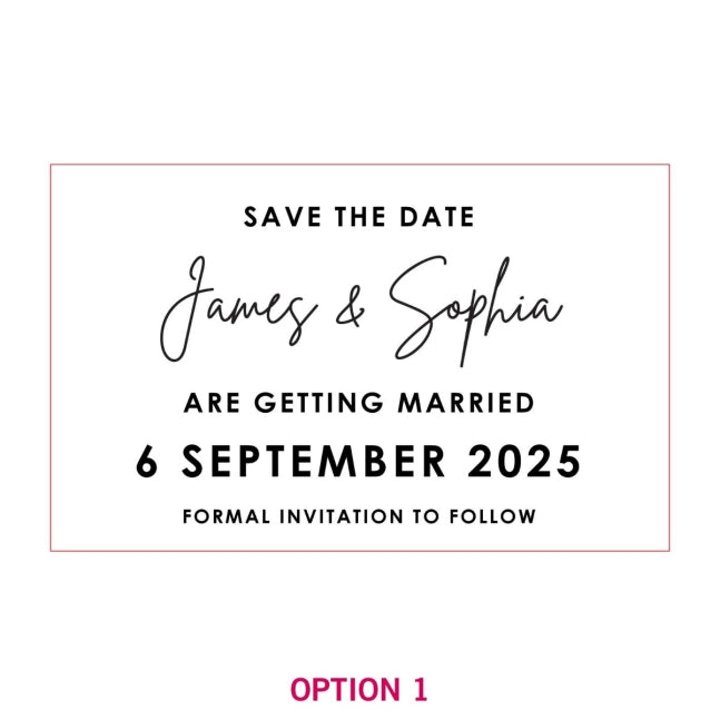 Engraved Rectangle Frosted Acrylic Wedding Save the Date