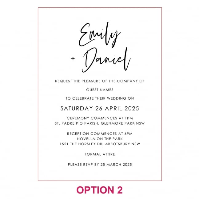 Engraved 5x7 Mirror Acrylic Wedding Invitations