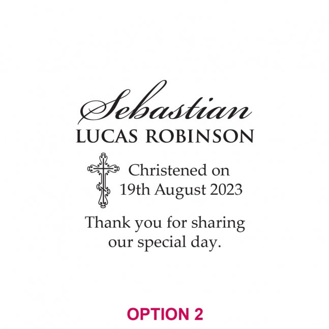 Engraved Christening Glass Coasters