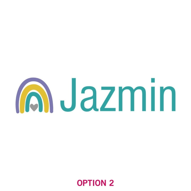 Embroidered White Bath Towel Kids Rainbow