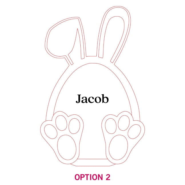 Engraved Wooden Easter Bunny Decoration Treat Box