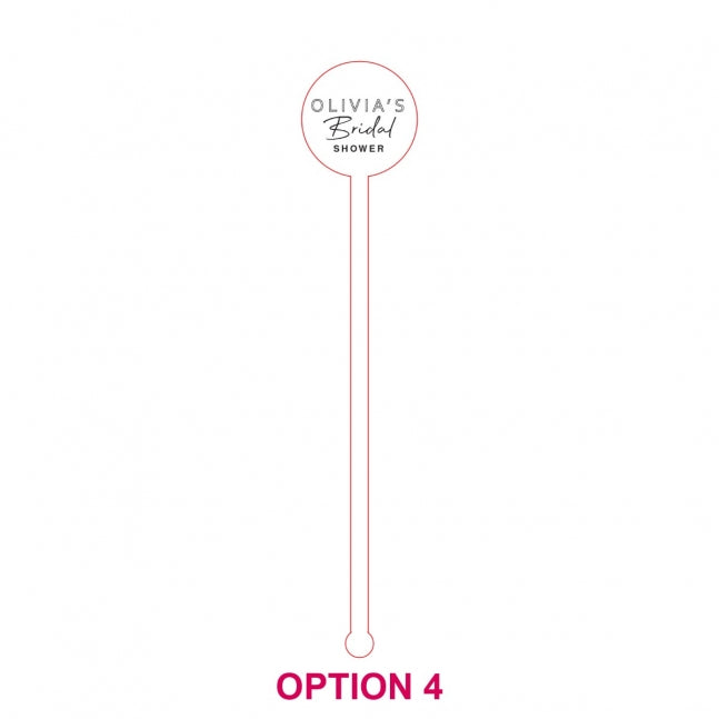 Bridal Shower Laser Cut Acrylic Drink Stirrers