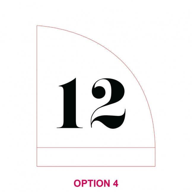 Engraved Frosted Acrylic Sail Table Number with Wooden Base