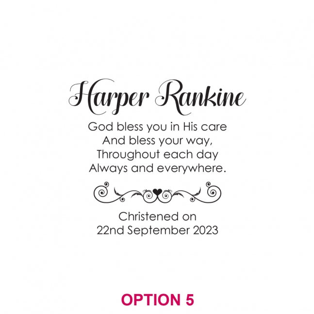 Engraved Christening Glass Coasters