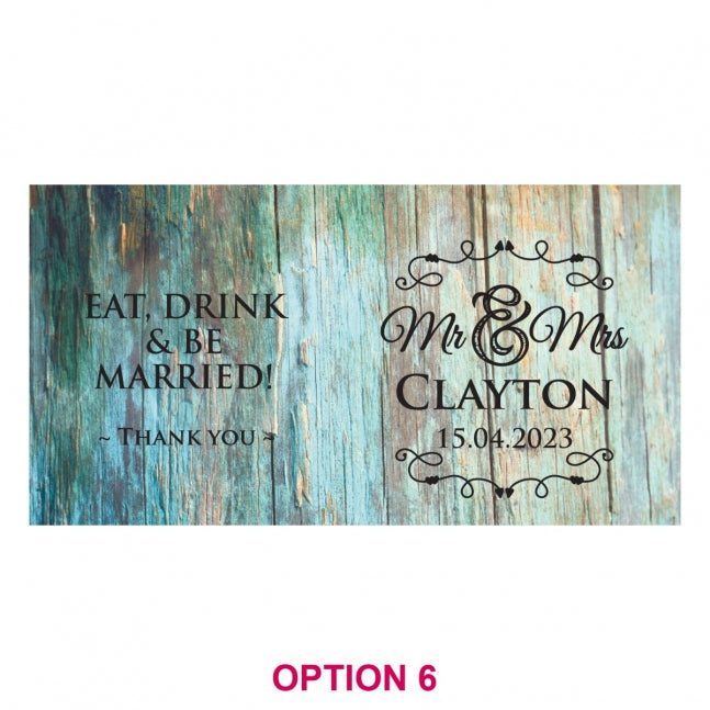 Full Colour Wrap Wedding Stubby Holders