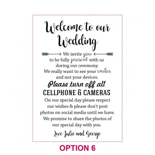 Printed A1 Size Bamboo Welcome Sign / Wedding Seating Chart