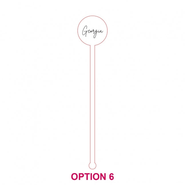 Bridal Shower Laser Cut Acrylic Drink Stirrers