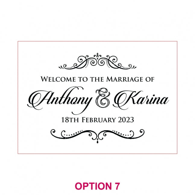 Printed A1 Size Bamboo Welcome Sign / Wedding Seating Chart