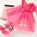 Personalised Custom Pink Embroidered Dancing Ballerina Doll