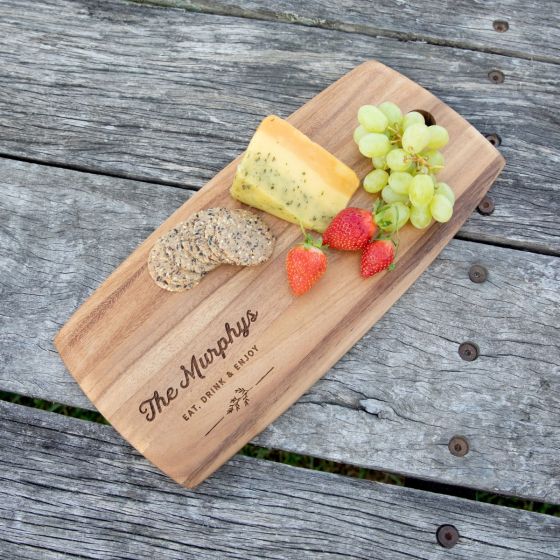Customised Engraved Christmas Wooden Tapas Cheese, Chopping Serving Board Christmas Gift