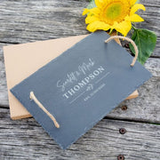 Custom Designed Engraved Rectangle Slate Cheese Board Wedding Present