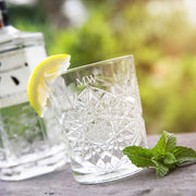 Customised Engraved Initials Crystal Scotch Whiskey Tumbler 350ml