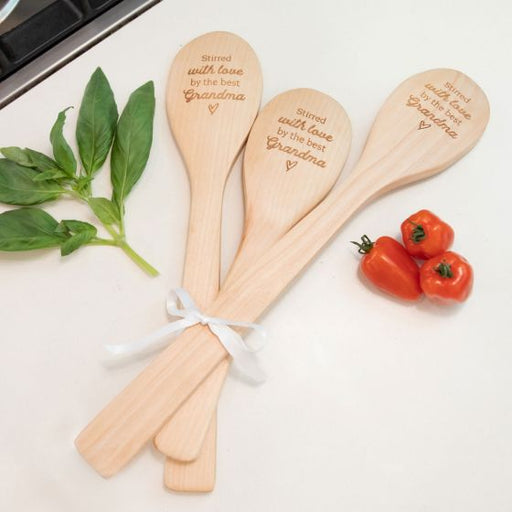 Personalised Engraved Mother's Day Wooden Spoon Set Present