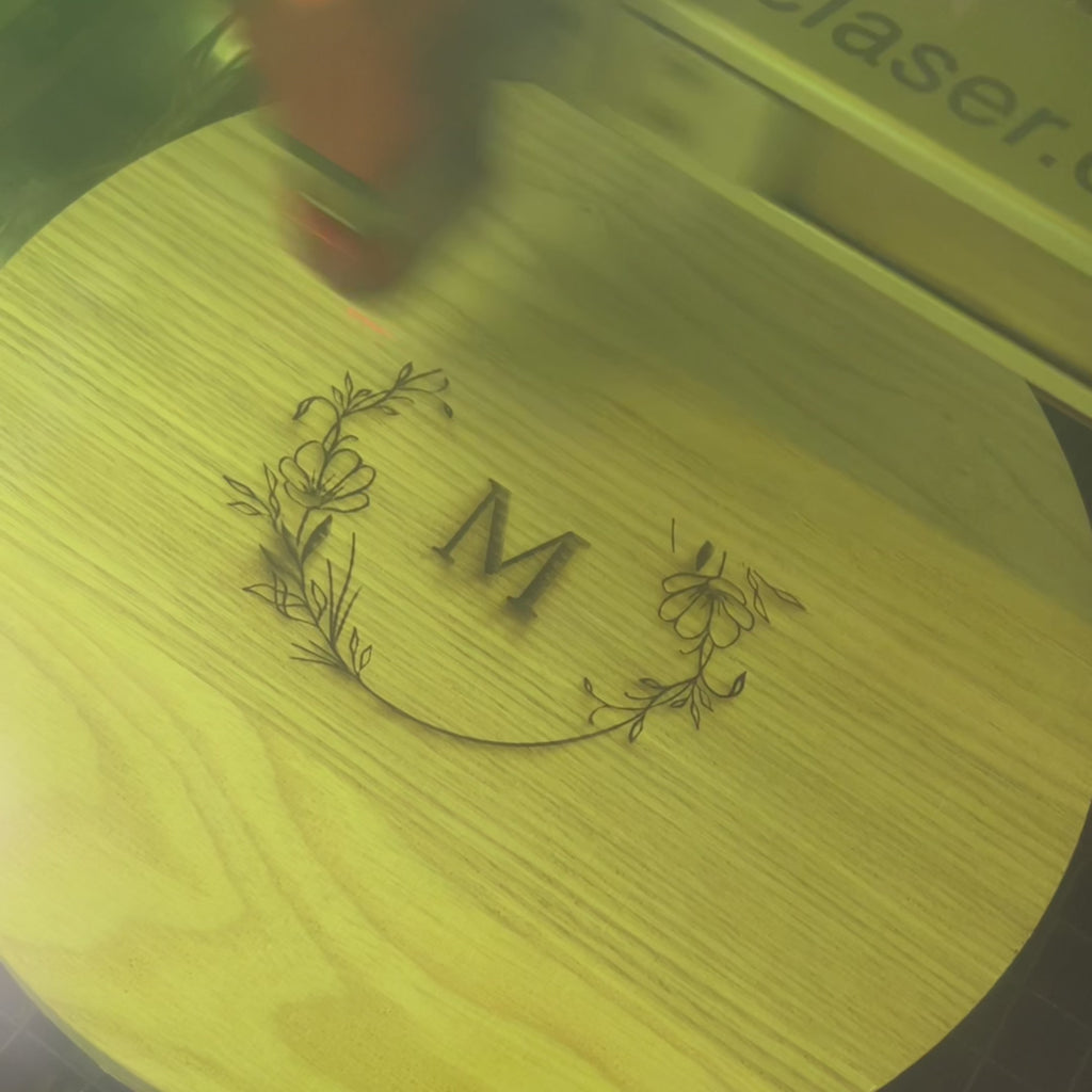 Laser Engraved Wooden Mirror Jewellery Box