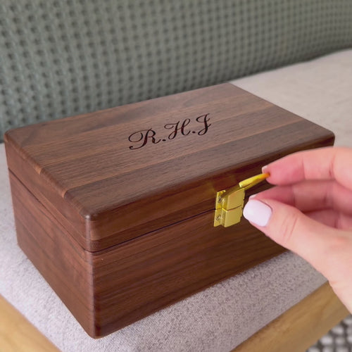 Personalised Watch Box Gift Walnut Finish
