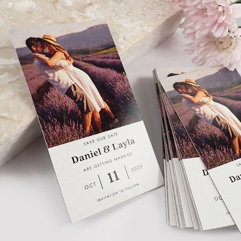 Custom Photo Printed Save the Date Wedding Invitations