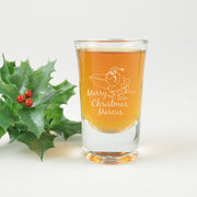 Personalised Engraved Christmas Shot Glass Present