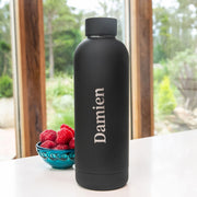 Custom Engraved Name Grey 500ml Stainless Steel Sports Drink Water Bottle