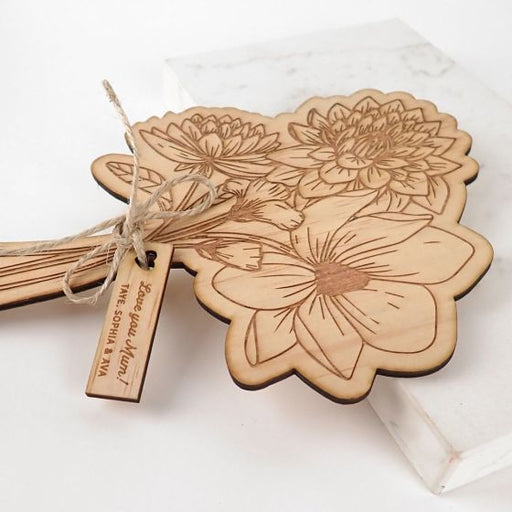 Customised Engraved Name Wooden Bouquet with Gift Tag