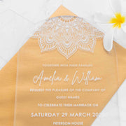 Customised Engraved 5x7 Acrylic Arch Wedding Invitations