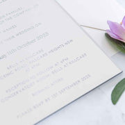 Personalised Engraved Mirror Acrylic Wedding Invitations