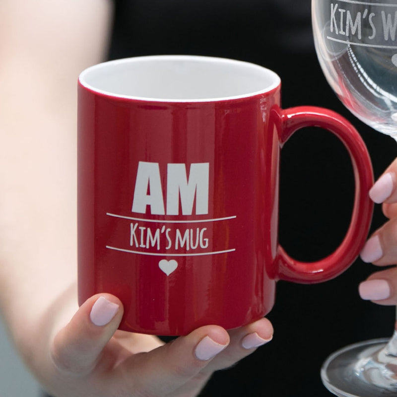Personalised Engraved Mother's Day Am Red Mug Present