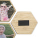 Custom Designed Magnetic Hexagon Shaped Bamboo Photo Prints Set of 6 Christmas Gift
