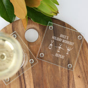 Custom Designed Engraved Birthday, Housewarming & Farewell Coaster Present