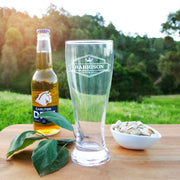 Custom Designed Engraved Barware Schooner glass Present