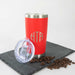 Custom Artwork Engraved Birthday Stainless Steel Insulated Red Travel Mug 590ml