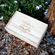 Custom Designed Birthday 3 piece wooden handle garden set in Wooden presentation Box