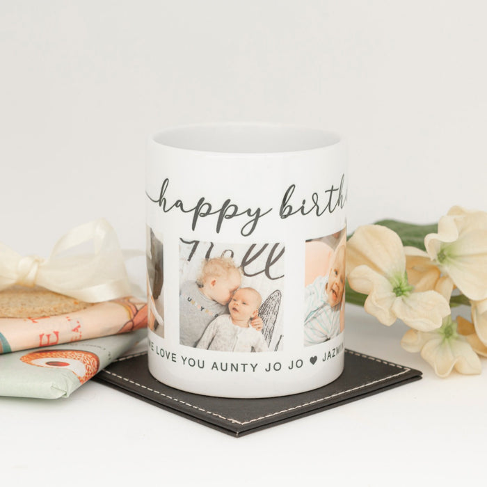Custom Printed Birthday Family Photos Coffee Mug