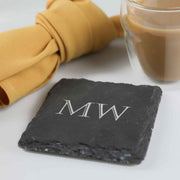 Custom Designed Engraved Set of 4 Slate Birthday Coaster Present