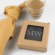 Customised Engraved Slate Birthday Coaster Gift Presented in A Kraft Gift Box