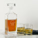 Customised Engraved Groomsman Square Decanter with Scotch Glasses present