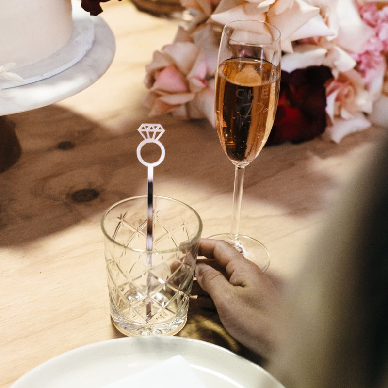 Bridal Shower Laser Cut Acrylic Drink Stirrers