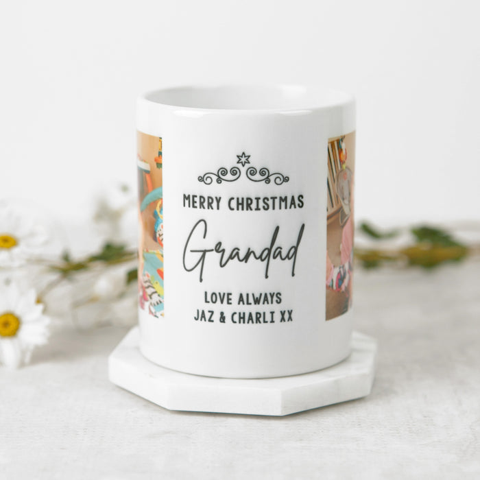 Customised Colour Photo Printed Grandparent Christmas Photo Coffee Mug Gift