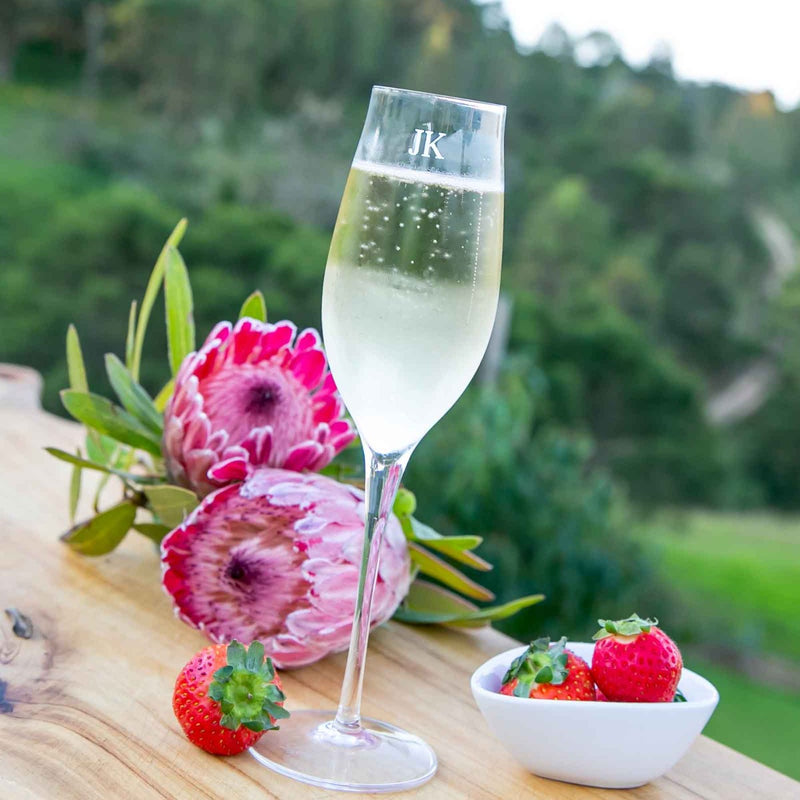 Custom Designed Engraved Monogrammed Classic Contour 200ml Champagne Glass