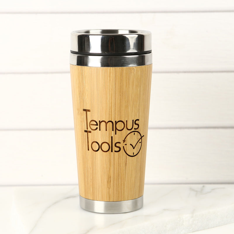 Engraved Corporate Bamboo 400ml Travel Mug