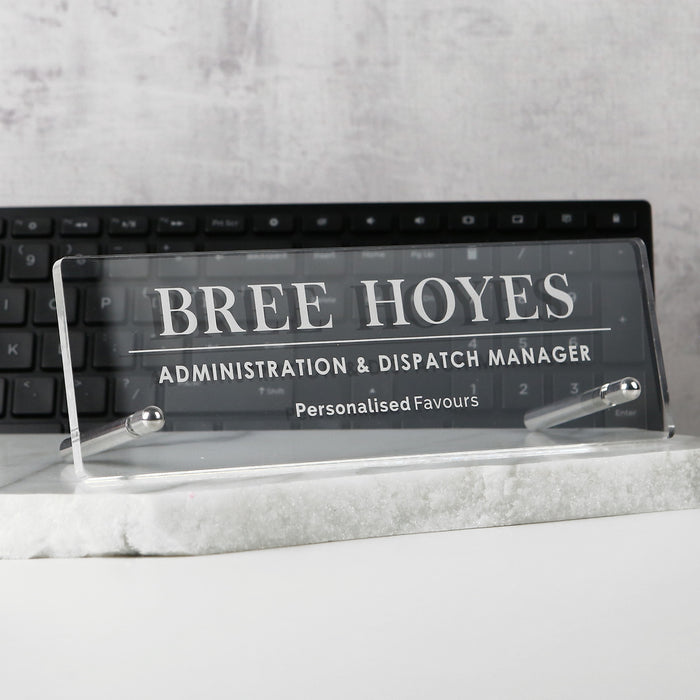 thumbnail image 2 of Custom Desk Name Plate Sign – Free Engraving, Made In USA (Unbranded/Generic) 2 of 6