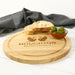 Customised Corporate Logo Engraved Thank you Client or Employee Gift Round Cheese Chopping Board