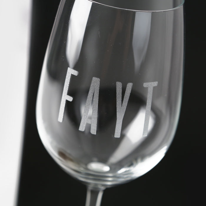 Custom Artwork Engraved Promotional Corporate Logo Wine Glass Employee or Client Gift