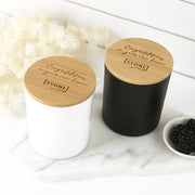 Customised Engraved Corporate Logo Wooden Wick Soy Candle with Wooden Lid Company or Client Gift