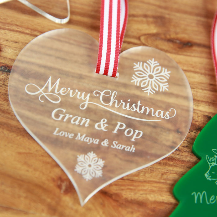 Engraved Acrylic Christmas Decorations